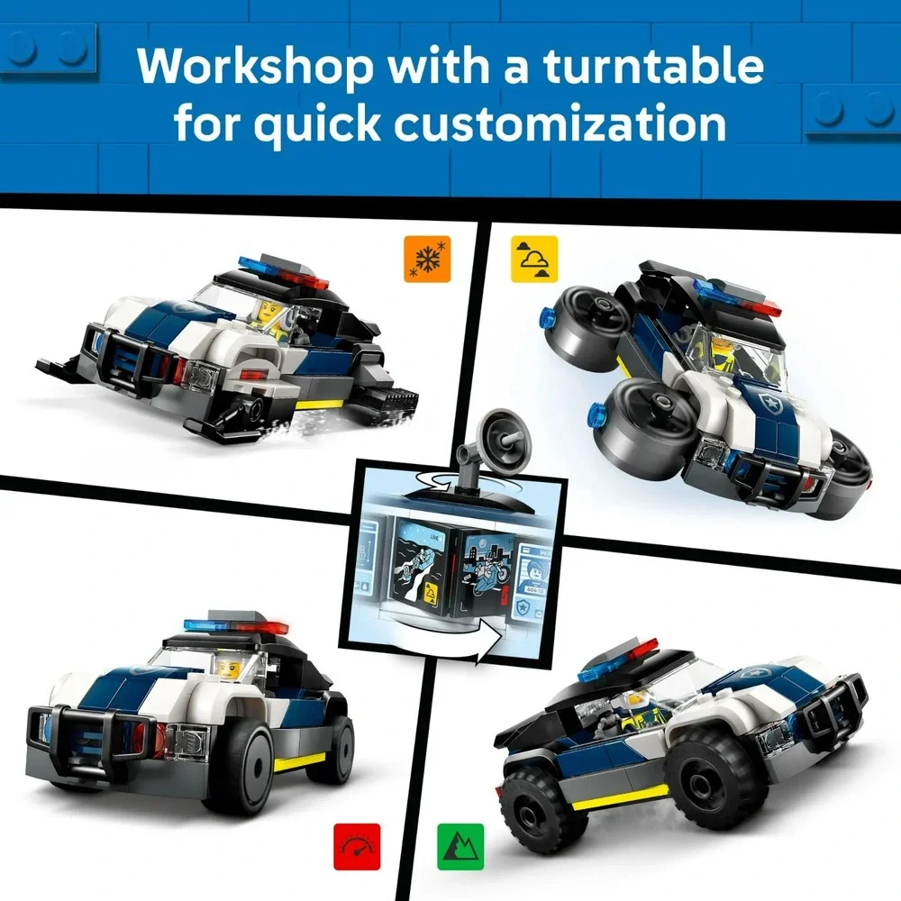 LEGO CITY/CUSTOM POLICE GARAGE/60457/489 PCS/NEW/MINT BOX/MSLC062826